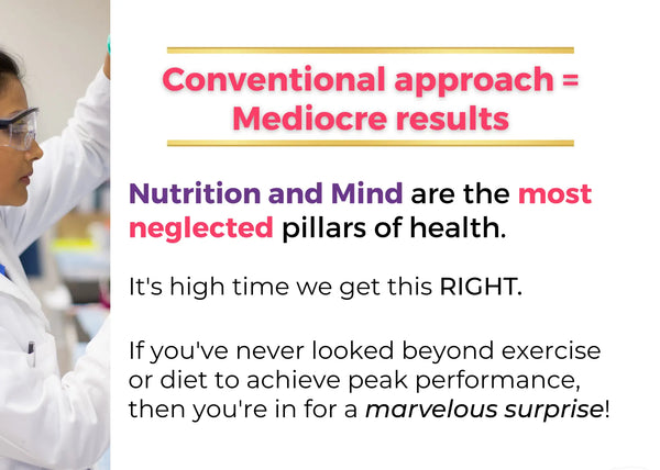 Nutrition and Mind are the most neglected pillars of health